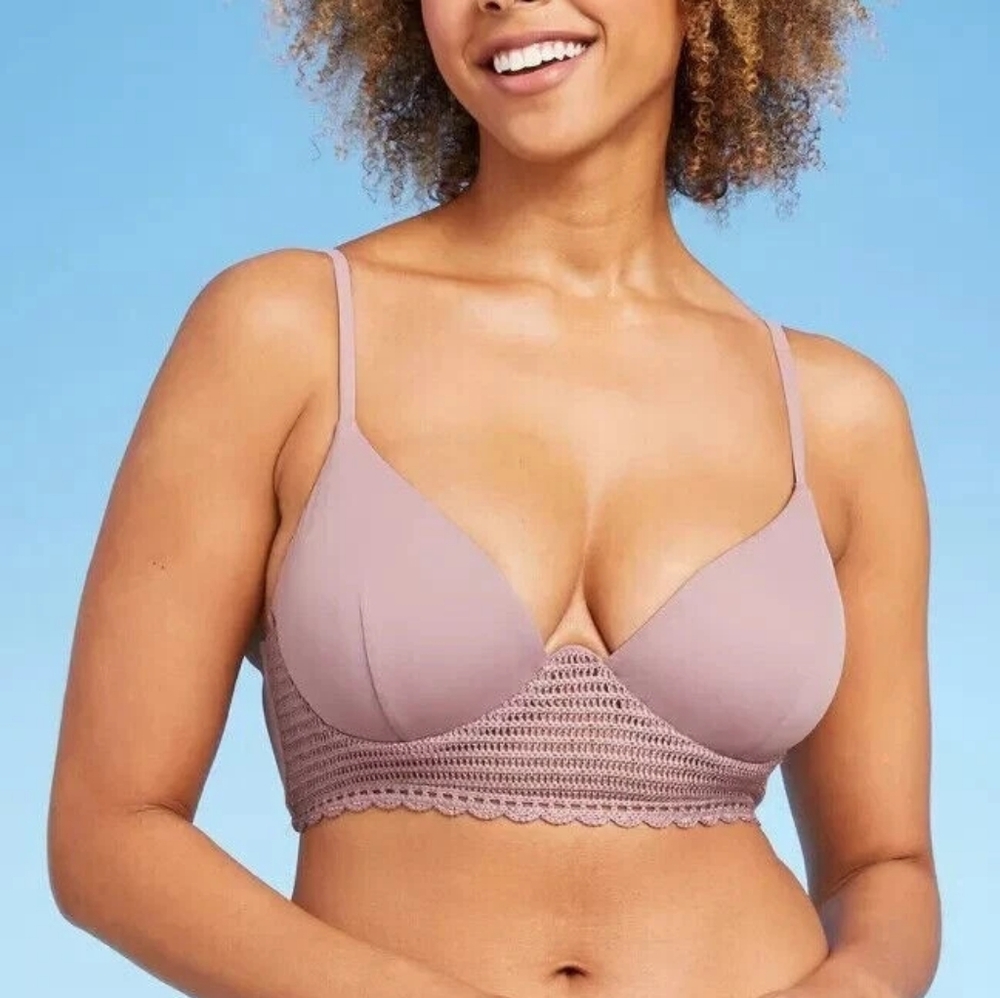 SHADE & SHORE Women's Crochet Detail Bikini Top NWT - Picture 7 of 9